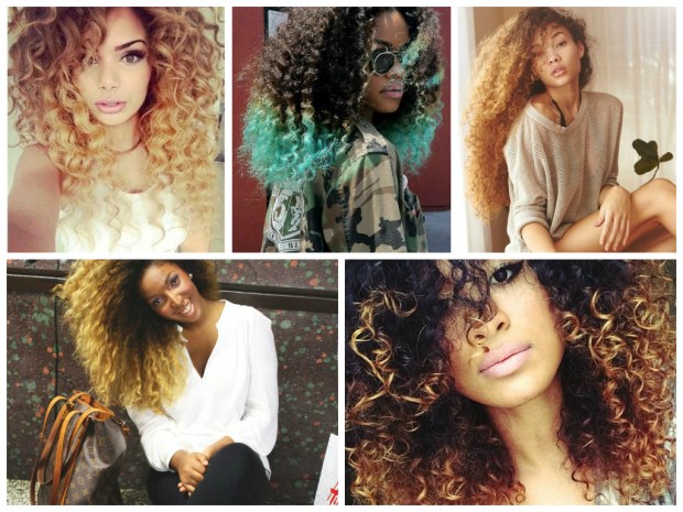 Ombre hairstyles collage 